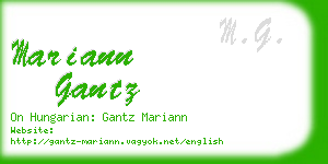 mariann gantz business card